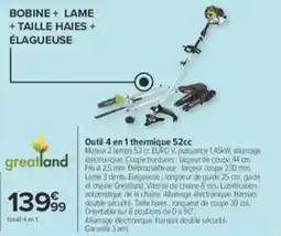 Carrefour greatland Outil 4 en 1 thermique 52cc offre