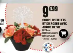 La Foir'Fouille Coupe d'œillets et de roses avec arbre de vie offre