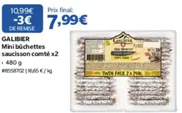 Costco GALIBIER Mini bûchettes saucisson comté offre