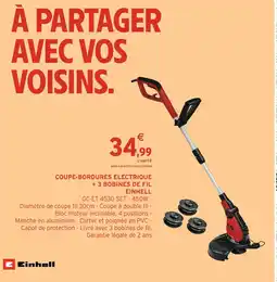 Intermarché Einhell coupe-bordures electrique + 3 bobines de fil offre