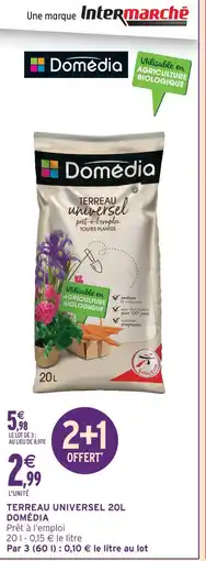 Intermarché Domédia terreau universel 20l offre