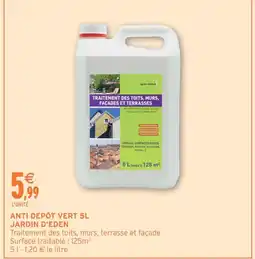 Intermarché Jardin d'eden anti dépôt vert 5l offre