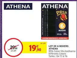 Intermarché Hyper Athena lot de 6 boxers offre