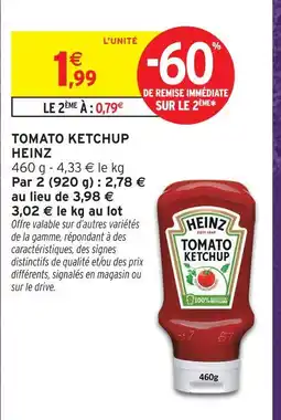 Intermarché Hyper Heinz tomato ketchup offre