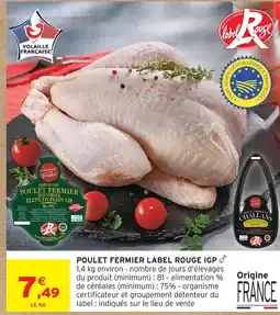 Intermarché Hyper Poulet fermier label rouge igp offre