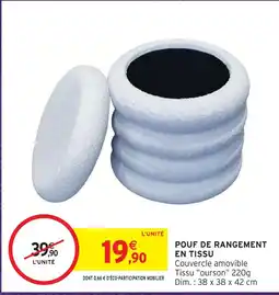 Intermarché Hyper Pouf de rangement offre