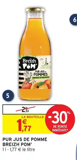 Intermarché Breizh pom' pur jus de pomme offre