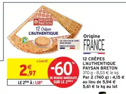 Intermarché Paysan breton crêpes l'authentique offre