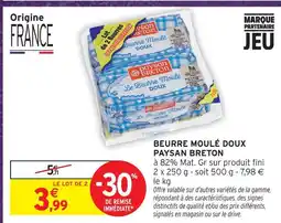 Intermarché Paysan breton beurre moulé doux offre