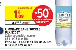 Intermarché Plancoët limonade sans sucres offre
