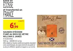 Intermarché William & james saumon d'écosse fumé au bois de hêtre offre