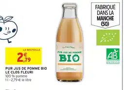 Intermarché Le clos fleuri pur jus de pomme bio offre