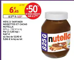 Intermarché Nutella pâte à tartiner noisettes et cacao offre