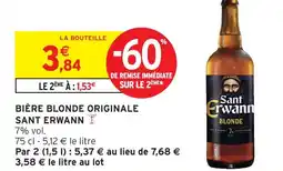 Intermarché Sant erwann bière blonde originale offre