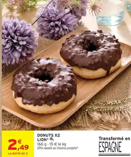 Intermarché Lion donuts x2 offre