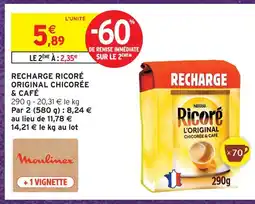 Intermarché Recharge ricoré original chicorée & café offre