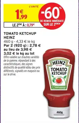 Intermarché Heinz tomato ketchup offre