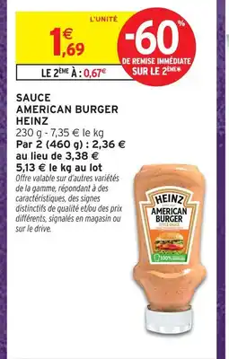 Intermarché Heinz sauce american burger offre