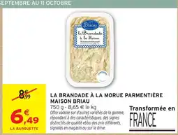 Intermarché Maison briau la brandade à la morue parmentière maison offre