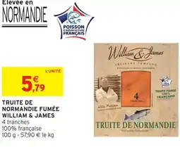 Intermarché William & james truite de normandie fumée offre