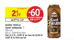 Intermarché Sant erwann bière triple offre