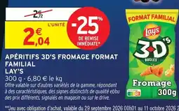 Intermarché Lay's apéritifs 3d's fromage format familial offre