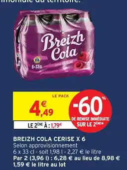 Intermarché Breizh cola cola cerise x 6 offre