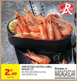 Intermarché Crevettes cuites label rouge offre