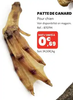 Animalis Patte de canard offre