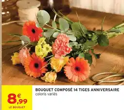 Intermarché Bouquet composé 14 tiges anniversaire offre