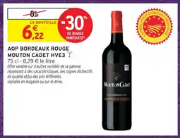 Intermarché Mouton cadet aop bordeaux rouge hve3 offre