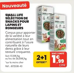 Animalis Small life séléction de snacks pour lapins et rongeurs offre