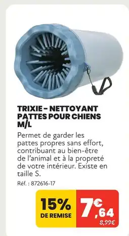 Animalis Trixie nettoyant pattes pour chiens m/l offre