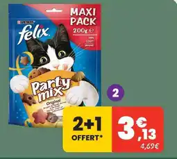 Animalis Felix snacks party mix original pour chat - 200g offre