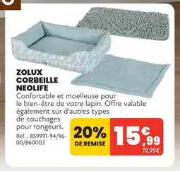 Animalis Zolux corbeille neolife offre