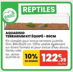 Animalis Aquadisio terrarium kit équipé - 80cm offre