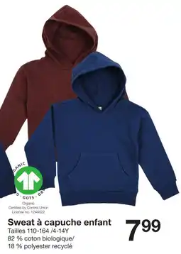 Zeeman Sweat à capuche enfant offre