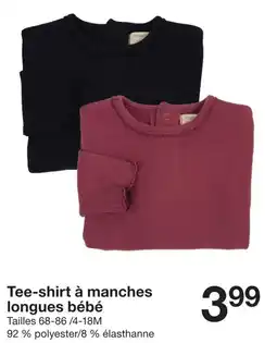 Zeeman ZEE MAN Tee-shirt à manches longues bébé offre