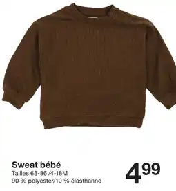 Zeeman Sweat bébé offre