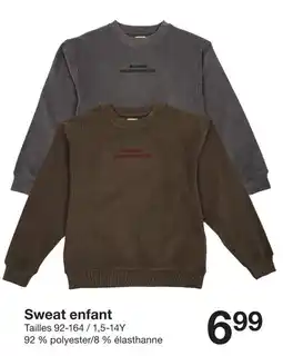 Zeeman Sweat enfant offre