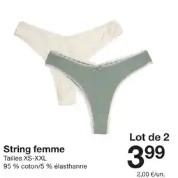 Zeeman String femme offre