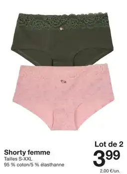 Zeeman Shorty femme offre