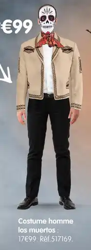 b&m Costume homme los muertos offre