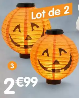 b&m Lot de 2 lanternes led en papier offre