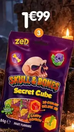 b&m Zed candy - bonbon à peler skull & bones offre