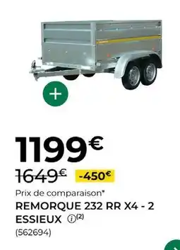 Feu Vert Remorque 232 rr x4/2 essieux offre