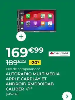 Feu Vert Caliber - autoradio multimedia apple carplay et android rmd901dab offre