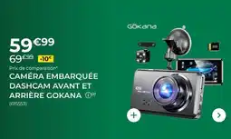 Feu Vert Gokana - camera embarquee dashcam avant et arriere offre