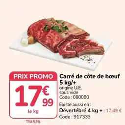 Promocash Carré de côte de bœuf offre