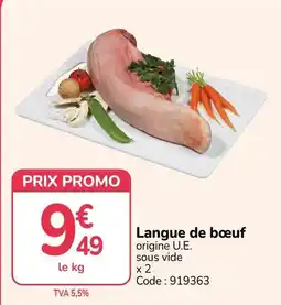 Promocash Langue de bœuf offre